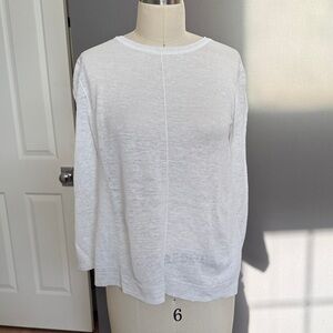 360 SWEATER White linen top - sunglasses studs